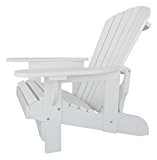 Adirondack Chair "Comfort" Recliner de luxe in weiß