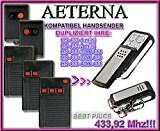 AETERNA HS433-1mini / HS433-2mini / HS433-1, TX433 / HS433-2, TX433 / HS433-4, TX433 kompatibel handsender, klone fernbedienung, 4-kanal 433,92Mhz fixed ...