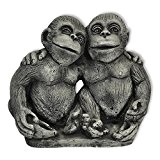 Affenpaar Figur Skulptur Affen Äffchen massiv Dekoration Neuware