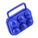 aihometm Zusammenfaltbare Transportbox Tragbare 6 Eier aus Kunststoff Fall Box Picknick Eier Container Tragbare Halterung die Lagerung zufällige Farbe