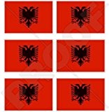 Albanien Albanische Flagge Shqiperia 40 mm (40,6 cm) Mobile, Handy Vinyl Mini Sticker, Aufkleber X6