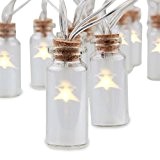 Albrillo LED Lichterkette Batterie warmweiß ideal als Weihnachtsbeleuchtung und Weihnachtsdeko