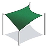 Aleko® Quadratisch 3,65 x 3,65 Meter wasserdicht Sun Shade Sail Sonnendach Zelt Ersatz Grün Farbe