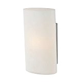 Alico Industries WS1330-10-15 Ovo 1-Light Wall Sconce, Chrome Finish with White Opal Glass Shade by Alico Industries