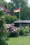 Alu Fahnenmast Flaggenmast mit Deutschlandflagge 6,20 m Fahnenstange