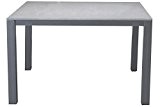 Aluminium Gartentisch 150x90cm Spraystone anthrazit/hellgrau