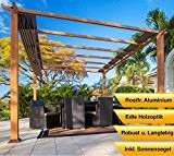 Aluminium Pavillon Überdachung Gazebo Florida // 350x350x229 cm // Pergola, Sonnenschutz & Sommerpavillon