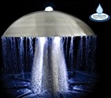 Ambiente Abbey Falls -Pilz-Brunnen aus Edelstahl mit LED-Beleuchtung