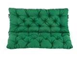 Ambientehome 2er Bank Sitzkissen und Rückenkissen Hanko, grün, ca 120 x 98 x 8 cm, Bankauflage, Polsterauflage