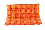 Ambientehome 2er Bank Sitzkissen und Rückenkissen Hanko, kariert orange, ca 120 x 98 x 8 cm, Bankauflage, Polsterauflage