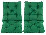 Ambientehome 2er Set Sitzkissen und Rückenkissen Sessel Hanko, grün, ca 50 x 98 x 8 cm, Polsterauflage