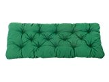 Ambientehome 2er Sitzkissen Bank Evje, grün, ca 120 x 50 x 8 cm, Polsterauflage, Bankauflage