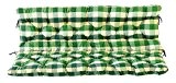 Ambientehome 3er Bank Sitzkissen und Rückenkissen Hanko, kariert grün, ca 150 x 98 x 8 cm, Bankauflage, Polsterauflage