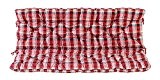 Ambientehome 3er Bank Sitzkissen und Rückenkissen Hanko, kariert rot, ca 150 x 98 x 8 cm, Bankauflage, Polsterauflage