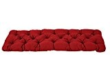 Ambientehome 3er Sitzkissen Bank Evje, rot, ca 150 x 50 x 8 cm, Polsterauflage, Bankauflage