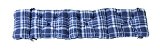 Ambientehome Deckchair Auflage für Liege, kariert blau, ca 195 x 49 x 8 cm, Polsterauflage, Kissen