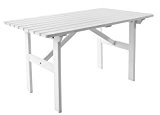 Ambientehome Gartentisch Tisch Massivholz Esstisch HANKO, Weiß
