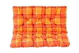 Ambientehome Sitzkissen und Rückenkissen Bank Hanko, kariert orange, ca 100 x 98 x 8 cm, Bankauflage, Polsterauflage