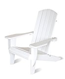 Ambientehome Stuhl, Adirondack Chair Ottawa Liegestuhl Massivholz, weiß, 90x81x99 cm, 90777