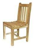 Ambientehome Teakholz Sessel Stuhl ohne Armlehne Massivholz Makati, Natur