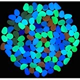 AmgateEu 100 Pcs Colorful Glow in the Dark Luminous Pebbles for Walkway | Yard & Fish Tank decorative stones by ...