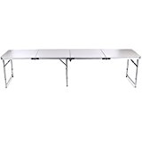 Ancheer Falttisch Campingtisch höhenverstellbar Tisch ,Quad-Falten Aluminium Camping Klapptisch,Tragegriff ,238.5x60x55--62CM