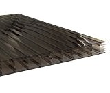 Andreas Ponto Stegplatten mit einseitiger UV-Koextrusion, Stärke 16 mm, bronze, 250 x 1,6 x 98 cm, 425095580239