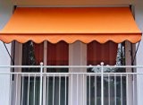 Angerer Klemmmarkise PE-Gewebe Uni, Orange, 150 cm