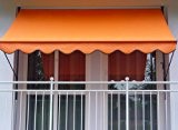 Angerer Klemmmarkise PE-Gewebe Uni, Orange, 250 cm