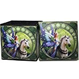 Anne Stokes Realm of Enchantment - Unicorn Storage Box Chest with Padded Lid Seat - Folds Flat to Stow by ...