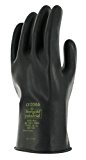 Ansell Emperor ME101 Naturgummilatex Handschuh, Chemikalien- und Flüssigkeitsschutz, Schwarz, Größe 8.5 (1 Paar pro Beutel)