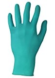 Ansell TouchNTuff 92-600 Nitril Handschuhe, Lebensmittelindustrie, Grün, Größe 10 (100 Handschuhe pro Spender)
