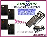 ANSONIC SA434-1 / SA434-2E / SA434-3E / SA434-4E kompatibel handsender, klone fernbedienung, 4-kanal 433,92Mhz fixed code. Top Qualität Kopiergerät!!!