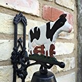 Antikas - Ländliche Gartenglocke, kunsthandwerkliche Türglocke klangvoll, Glocke mit Kuh