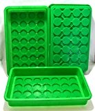 Anzucht/Pikierschalen Set, 3-teilig, stabiler Kunststoff, grün, Hobbygärtner
