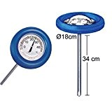 AquaForte Thermometer "Rettungsring", blau, -5° bis +45°, Durchmesser 18cm, Länge 34cm
