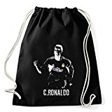 Art Shirt, Rucksack Tasche Cristiano Ronaldo Real Madrid, schwarz, c-ronaldo-sac-blk onesize