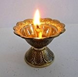 artcollectibles Indien Messing Diya Deepak akhand Jyot kuwer Hindu Tempel HAVAN Puja Religiöse Öl Lampe