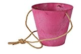 Artstone Pflanzgefäß Blumenampel Claire, frostbeständig und leichtgewichtig, Pink, 22x20cm