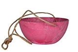 Artstone Pflanzgefäß Blumenampel Fiona, frostbeständig und leichtgewichtig, Pink, 25x12cm