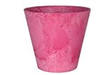 Artstone Pflanzgefäß Pflanzkübel Claire, frostbeständig und leichtgewichtig, Pink, 22x20cm