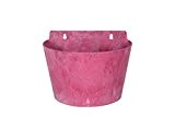 Artstone Pflanzgefäß Wandtopf Claire, frostbeständig und leichtgewichtig, Pink, 24x16x18cm