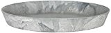 Artstone Untersetzer rund, frostbeständig und leichtgewichtig, 30 x 4 cm, grau