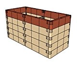 Aufbausatz mit Stabilisierungs-Set für Anzucht-Frühbeet od. Hochbeet Profiline ""terracotta"" (130x6
