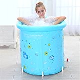 Aufblasbare Badewanne Erwachsene Badewanne Faltbare Kind Badestelle Badewanne Kunststoff Badewanne Geschenk warm Faltbare 80 * 80cm blau