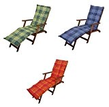 Auflage für Liegestühle / Deckchairs in drei Farbvarianten (Blau)