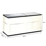 Auflagenbox 320L 119x46x60cm grau/schwarz Kunststoff Gartenbox Kissenbox Box