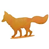 Aufsteller Gartendekoration Fuchs aus Metall Rost 19cm