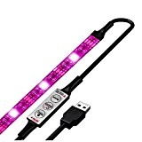 autai RGB USB Power Light for TV Backlight IP65 waterproof with Mini Online Controller (90 cm USB Cable + 200 cm LED Strip ...
