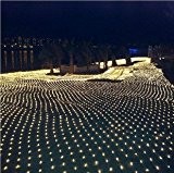 B-JOY Warmweiß LED Lichternetz 6Mx4M Lichterkette für Weinachten, Hochzeit, Restaurants, Festival, Garten, Partei, 672 LEDs